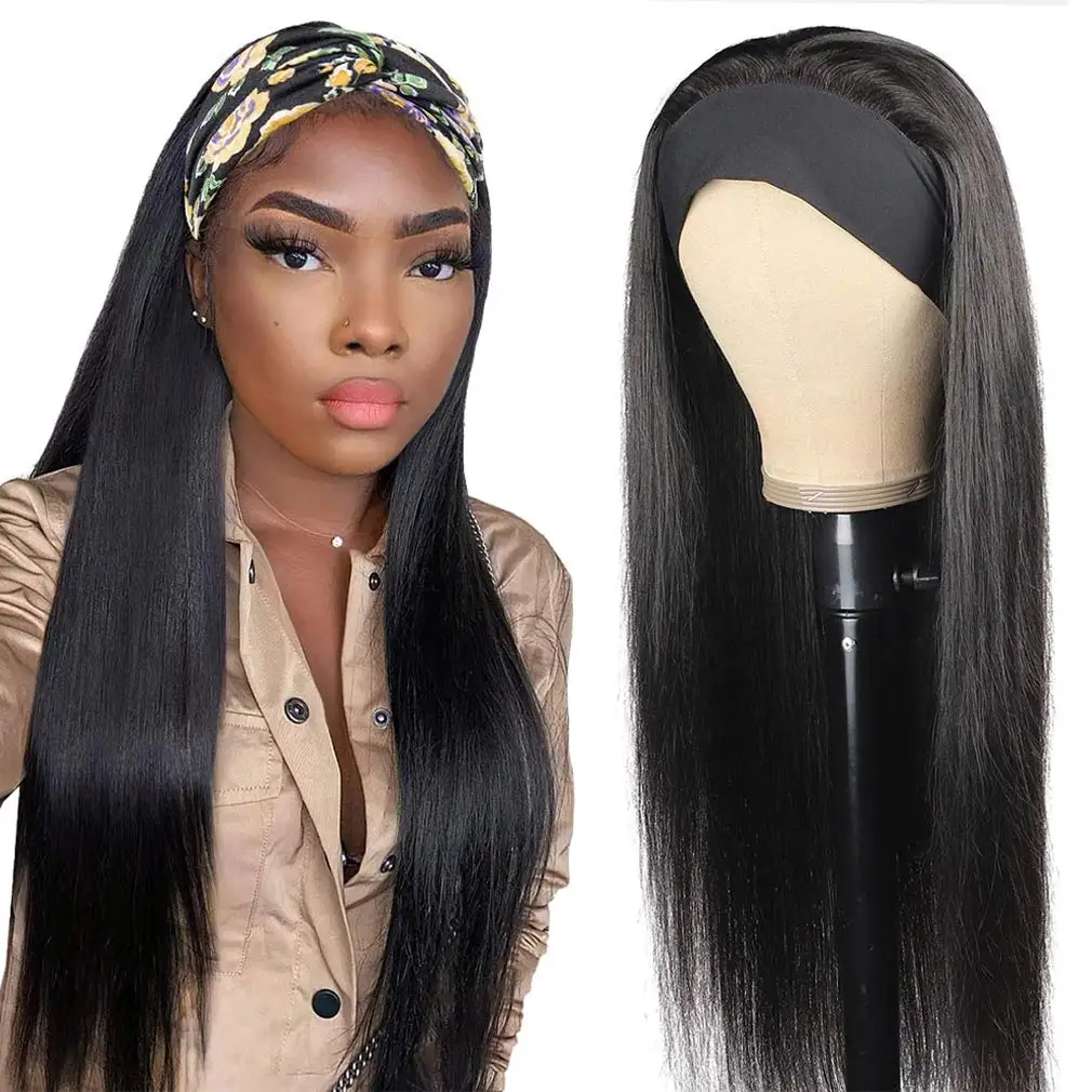 wholesale headband wig human hair for black women,remy human hai