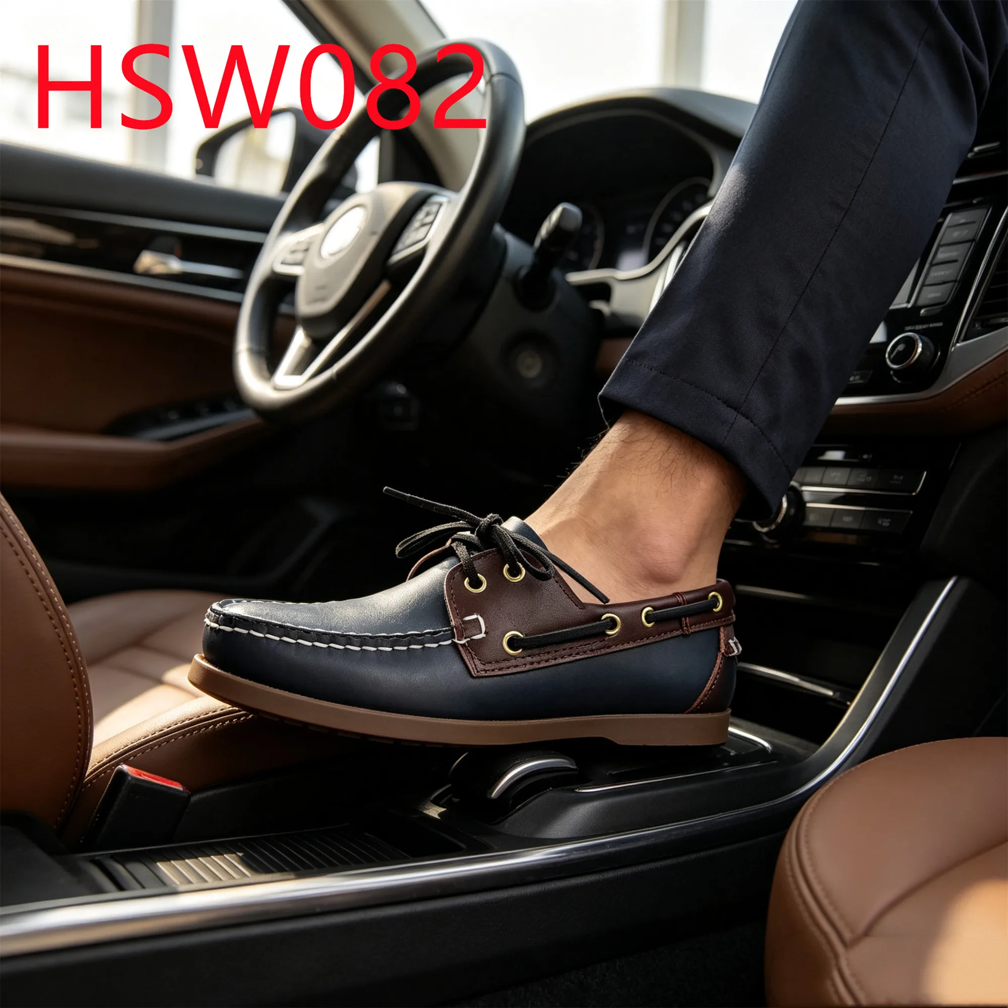 HY,riverside Picnic Patchwork Leather Hua Singh Casual Boat Shoes England Like Kids&adult Lace-up Style Moccasin Shoes HSW082