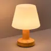 Lámpara cuadrada de hongo - color madera veteada