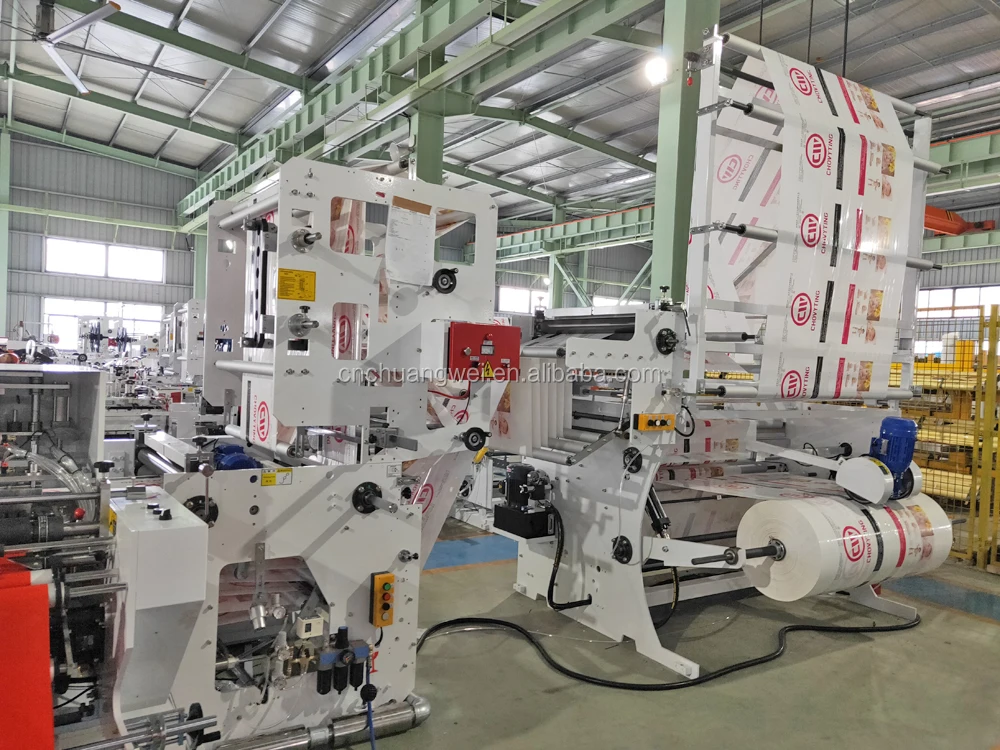 Automatic High Speed Polyethylene Shopping Loop Handle Plastic Carrier Bag Making Machine Heat Sealing Cutting Bag Machine