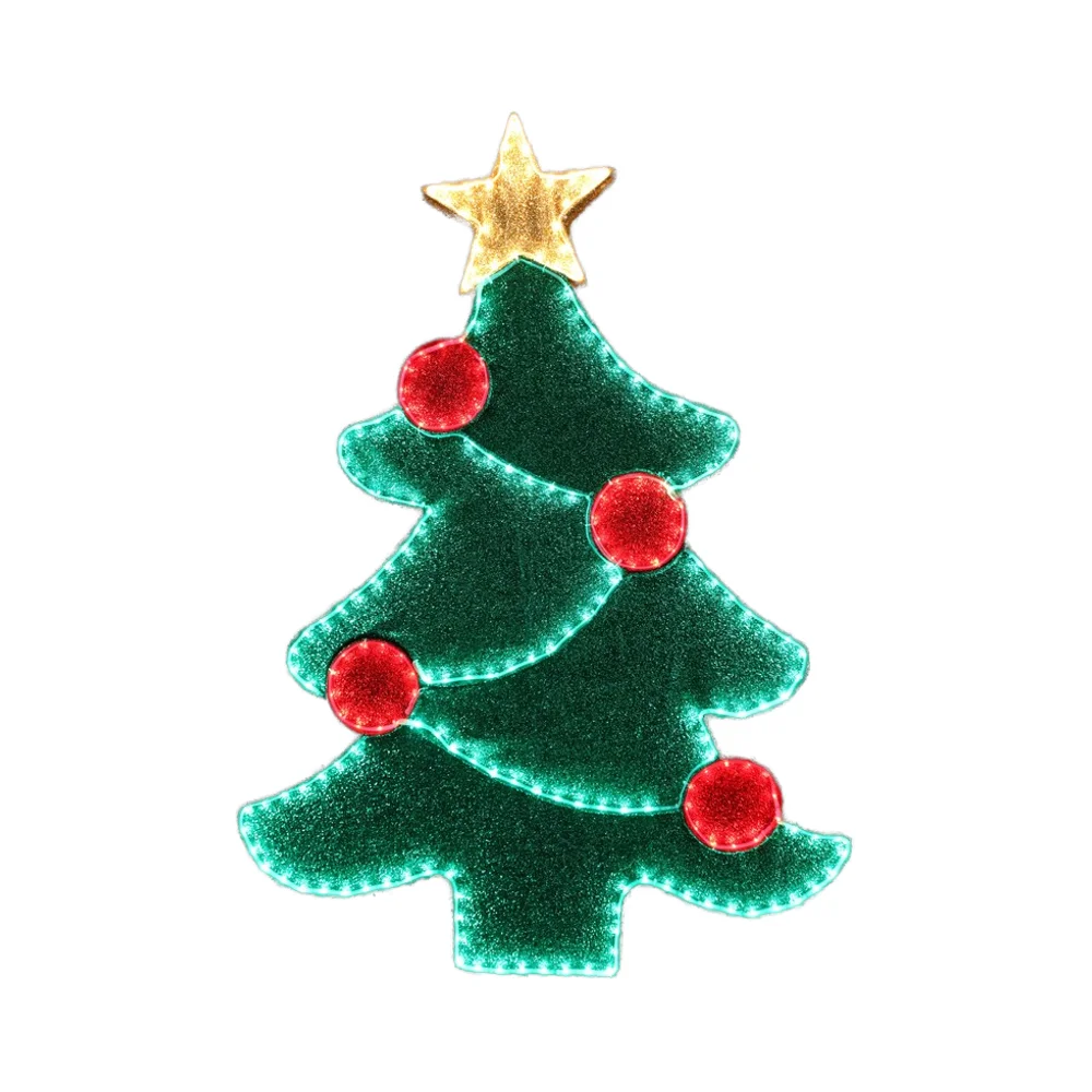 Customized 220V LED Outdoor Christmas Lights Holiday Display Tree Motifs Lighted Sculptures Personalized for Outdoor Christmas