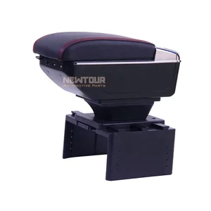 Accessories Dual Layer Large Space Retractable Universal Car Armrest Box With Cup Holder Ashtray USB Interface Charging