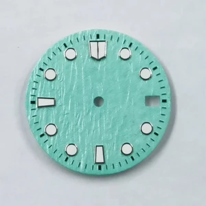 Factory Customized Logo Watches Dial Light Blue/Green 28.5mm Watch Face for NH35/NH36/4R/7S Movement Watch Modified Parts