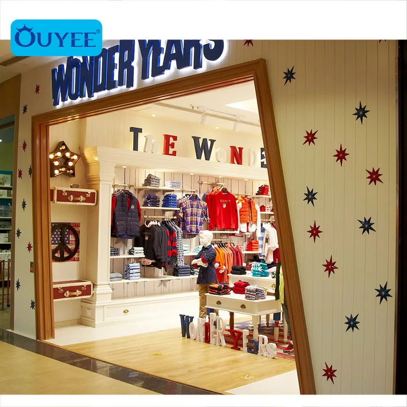 Modern Baby Garment Shop Ideas Display Counter Design Kids Clothes Store  Furniture Decoration Children's Clothing Display Rack - Main Image