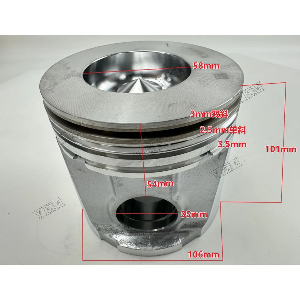 Excavator Accessories 4045 Piston RE554414 Genuine Parts for John Deere 2