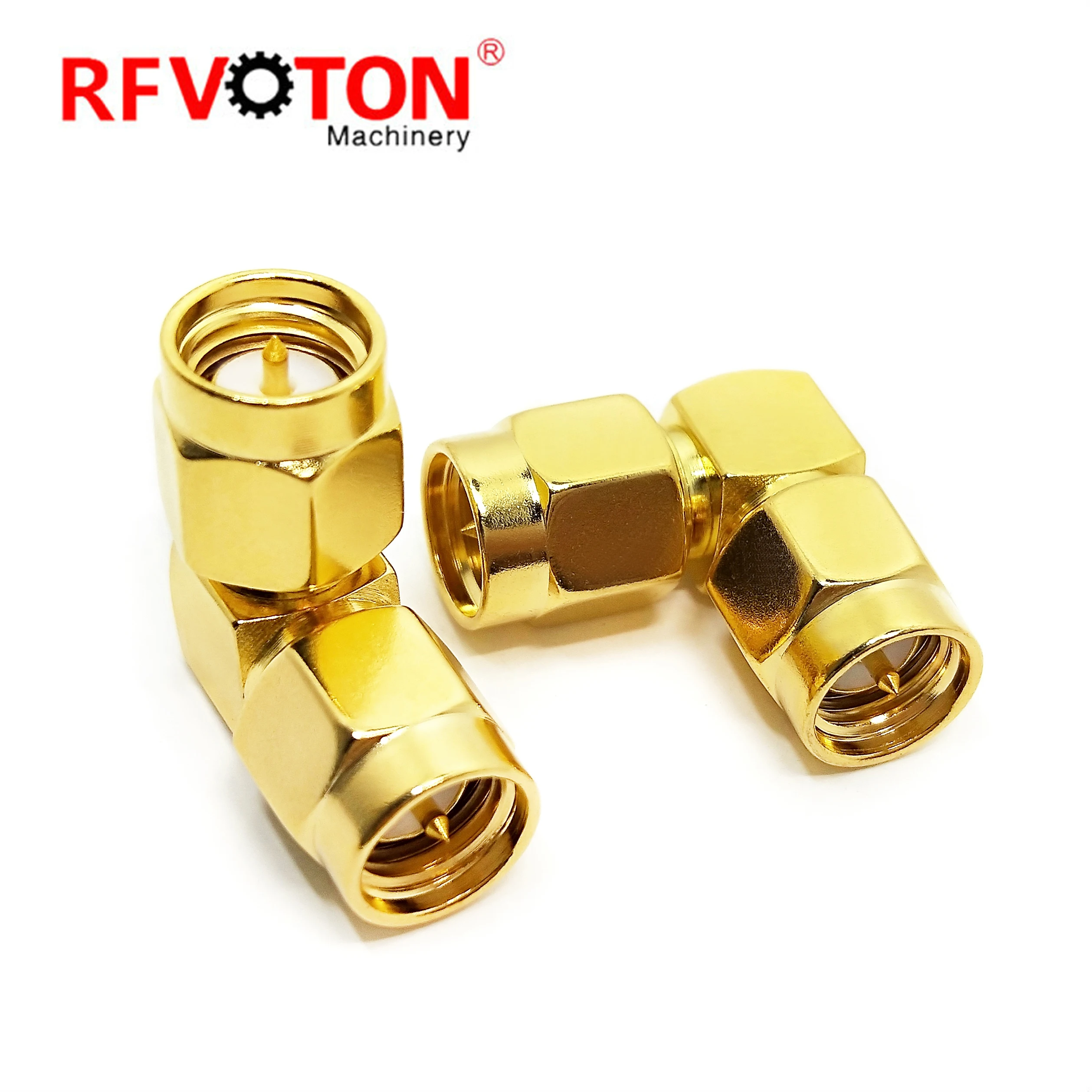 Factory Directly  Adapter Sma Male to Sma Male Plug Macho Right Angle RA 90 Degree Coax  Rf Coaxial Adaptor Coaxial Connector