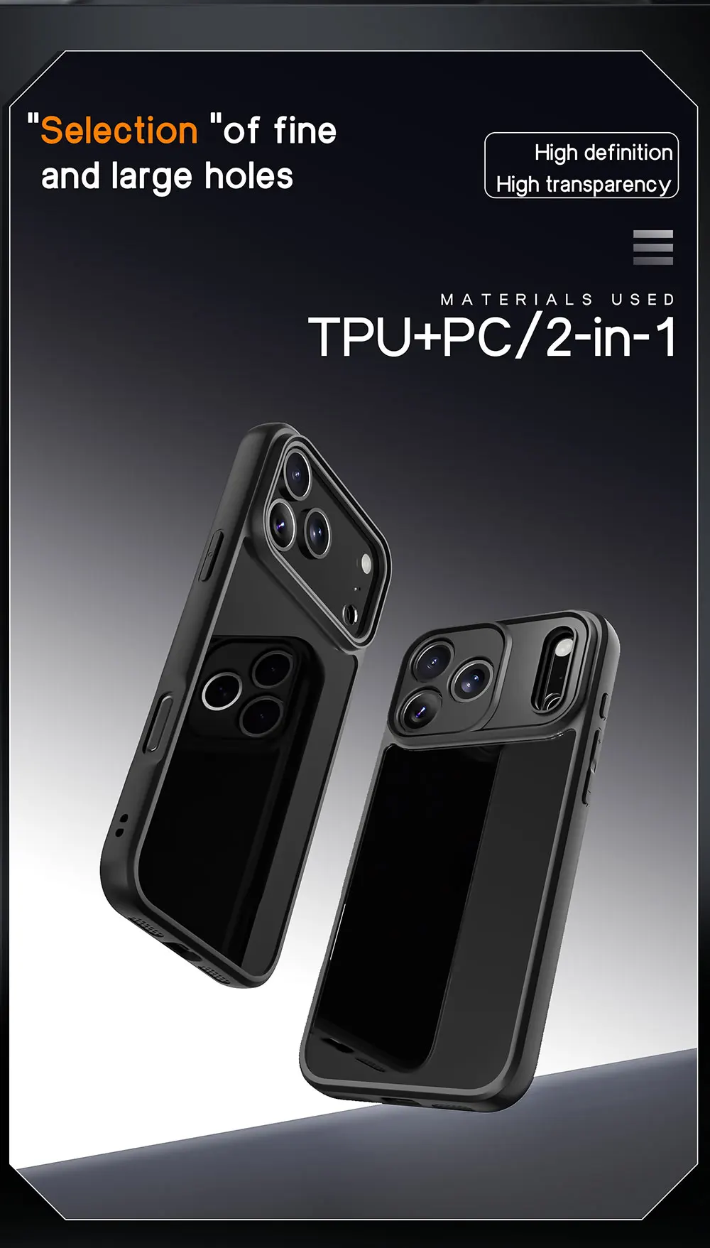 product laudtec suitable for iphone 17 magnetic charging transparent protective cover phone case tpupc clear mobile phone case-4