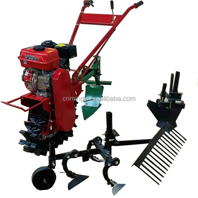 Mini Power Tiller Hand Tractor Ratavator Rotary Multi Function Crawler Cultivator Motocultor Power Mini Tiller Weeder
