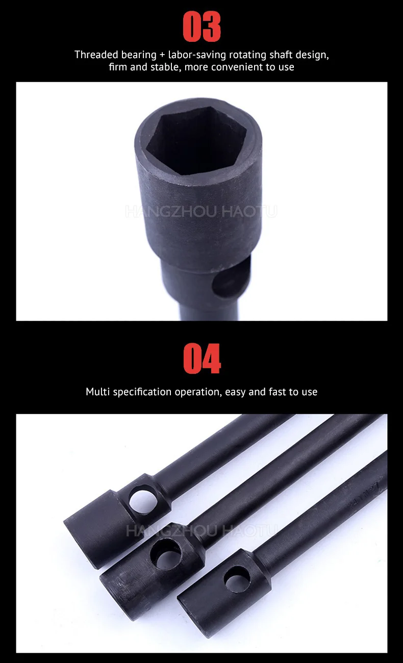Double Head Automobile Car Tire Lug Nut Two Way Car Wheel Spanner