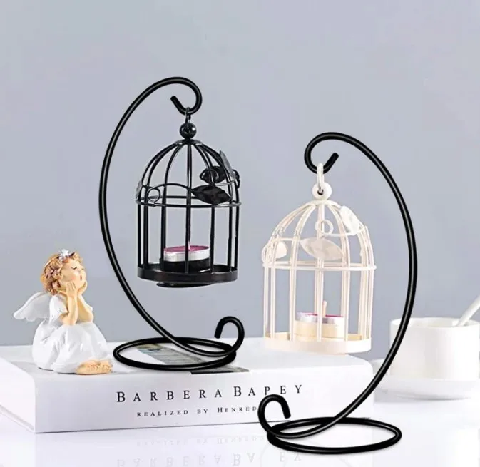 Desktop Metal Fish Tank Display Racks Terrarium Spiral Ornament Holder Stand Iron Succulent Pots Hanger Rack
