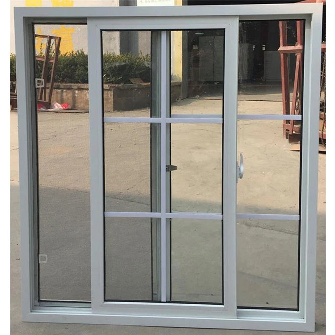 Clear Glass Custom Sliding Window Grill Design Upvc Pvc Vinyl Plastic Frame Window Double Glazed Sound Insulation Slide windows