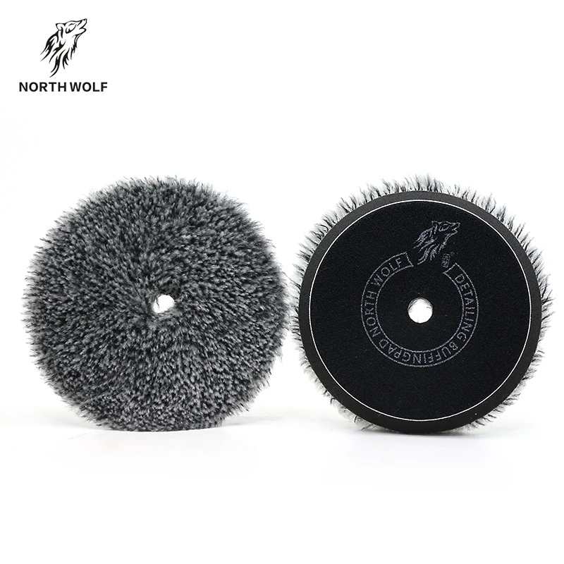 North Wolf Wool Buffing Pad DA Wool Polishing Pad Car Detailing Wool Pad