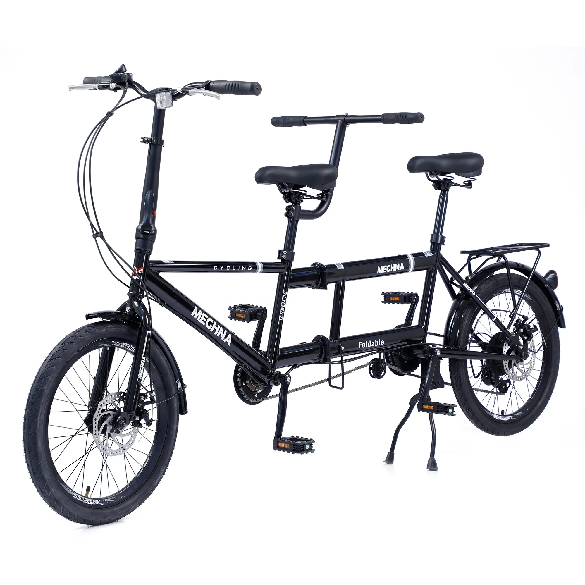 Meghna 20'' Foldable Steel Frame Tandem Bike, 7 Speed for 2