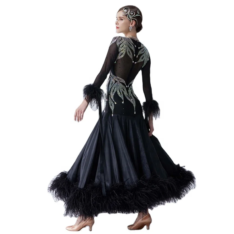 B-19526 Yundance Ballroom Dance Dress - Pearl Silk & Diamonds