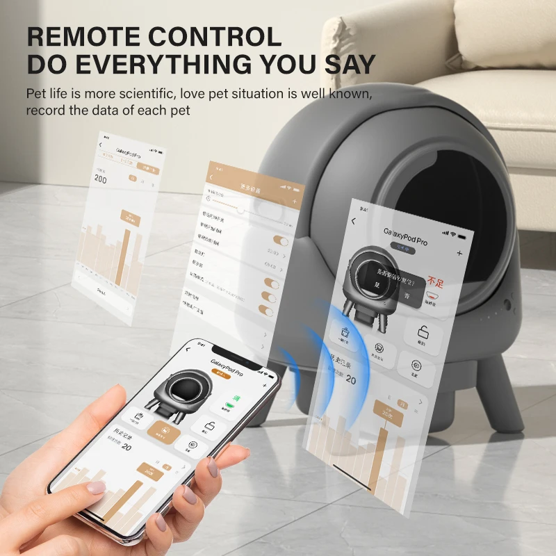 New Automatic Cat Litter Box Generation 50L Safety Anti-Pinch Smart Cat Toilet Intelligent Self Cleaning Litter Box for Cats
