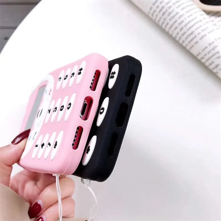 Funda para móvil retro 3d clásica con cordón para iphone_voghion.com