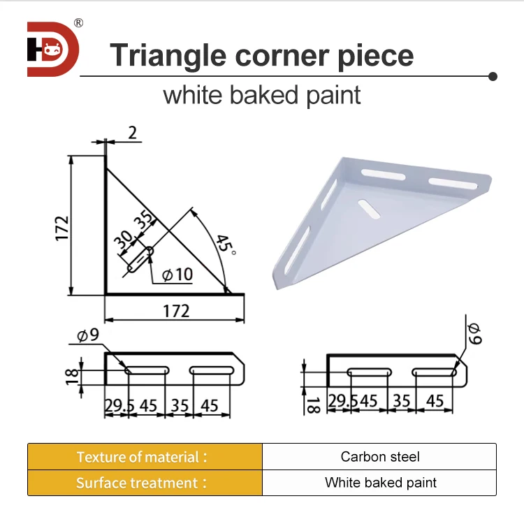 Aluminum Profile Large Bed Corner Code Heavy-duty Layer Board Support Frame Bed Board Triangular Support Frame manufacture