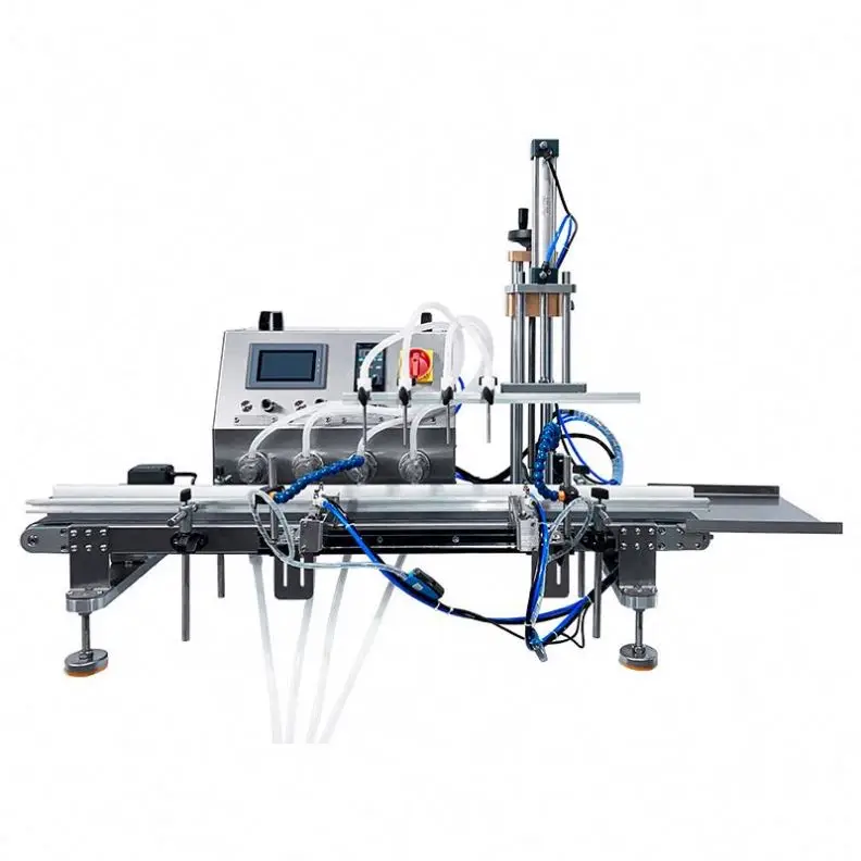 TEBAK Desktop Multi-functional Liquid Filling Machine Automatic Four-head Filling Machine Oils and Liquid Filling Machine