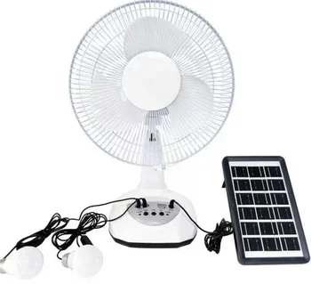 12v DC solar stand fan & Table Fan rechargeable fan with lights