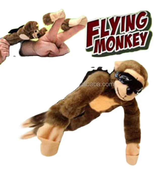 Free Sample Cute Flying Screaming Monkey Slingshot Plush Animal Funny Toys Gifts Flying Monkey Flying Animal Toy with Sound