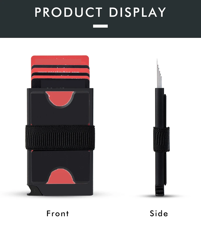 Good Quality Slim Aluminum Alloy Metal Id Card Holder Rfid Smart Wallet Ultra Thin Stainless