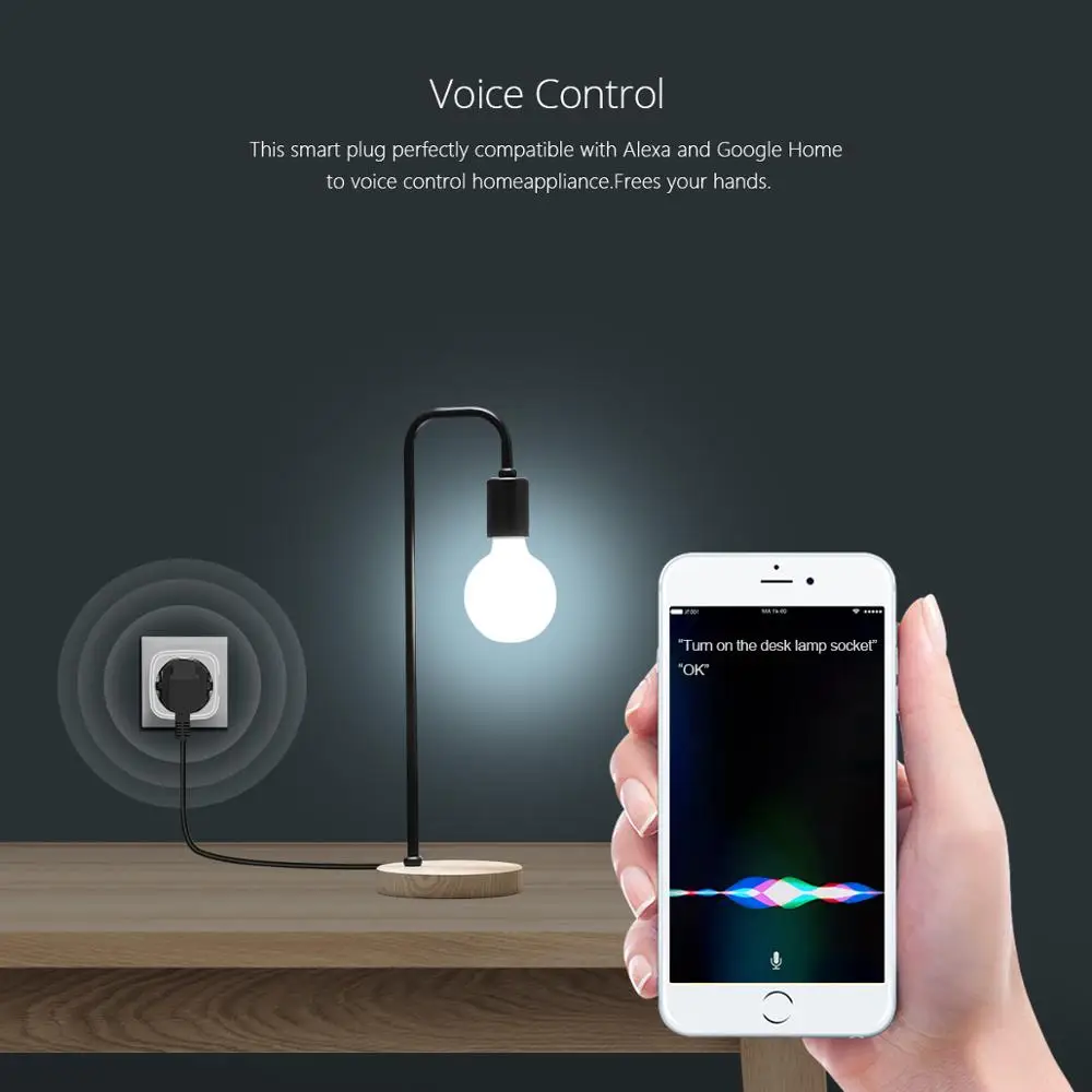 Wireless Smart Socket 2.4G WIFI Homekit Siri IOS Apple Compatible Power Socket EU US Plug Outlet 90-250V 220V110V wi fi Socket