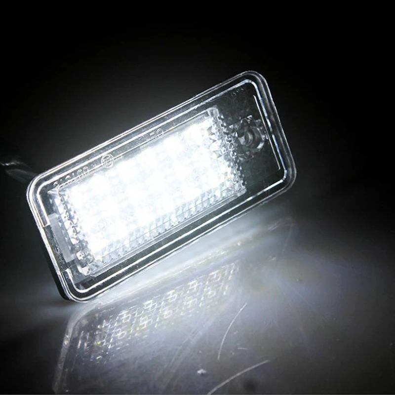 For Audi A3 8P License Plate Lamp Audi A4 B6 B7 A6 C6 RS6 S6 C6 S5 Cabrio  Q7 A8 S8 RS4 Avant Error Free Number Plate Light