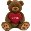 Dark Brown Love Heart Teddy Bear