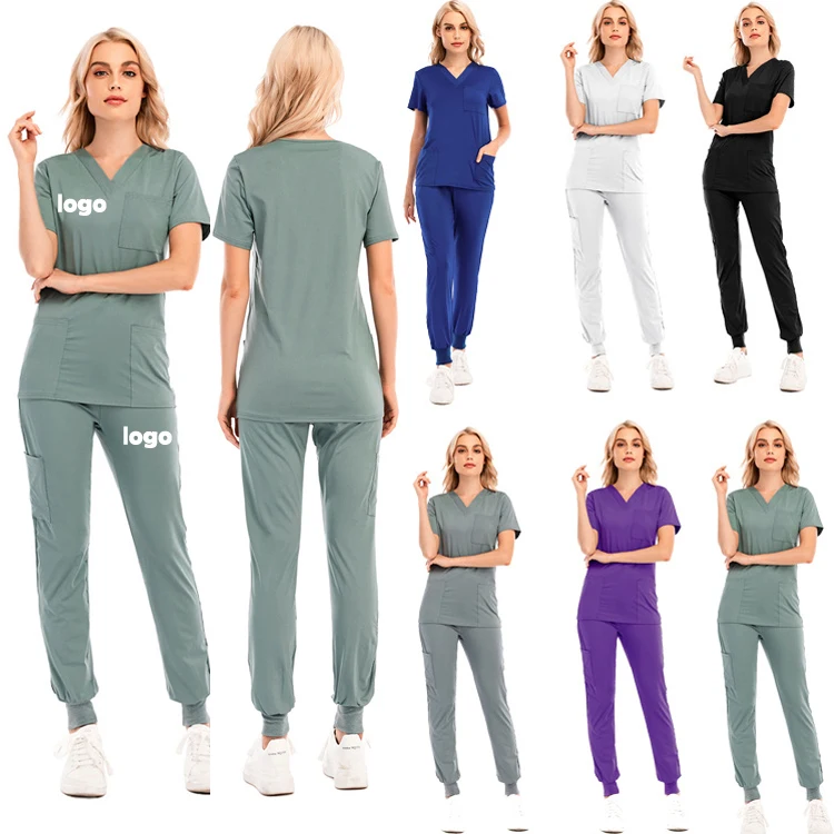 Wholesale Women's Scrub Clothing Sets Medical Scrubs Suit Nursing