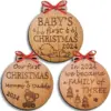 Placas de madera personalizadas para Navidad