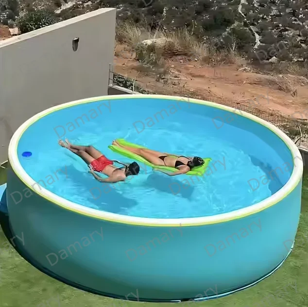 Large Family Size 3-Ring PVC Inflatable Kiddie Pool with Drain Valve for Backyard for Kids & Adults factory