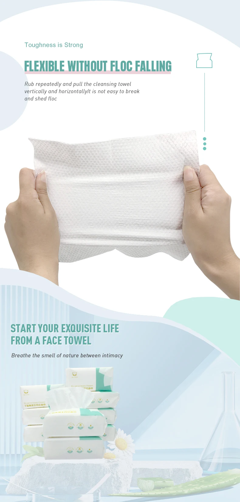 Индивидуальная биоразлагаемая одноразовая впитывающая дорожная кухонная детская мочалка, белые хлопковые полотенца для лица в рулоне