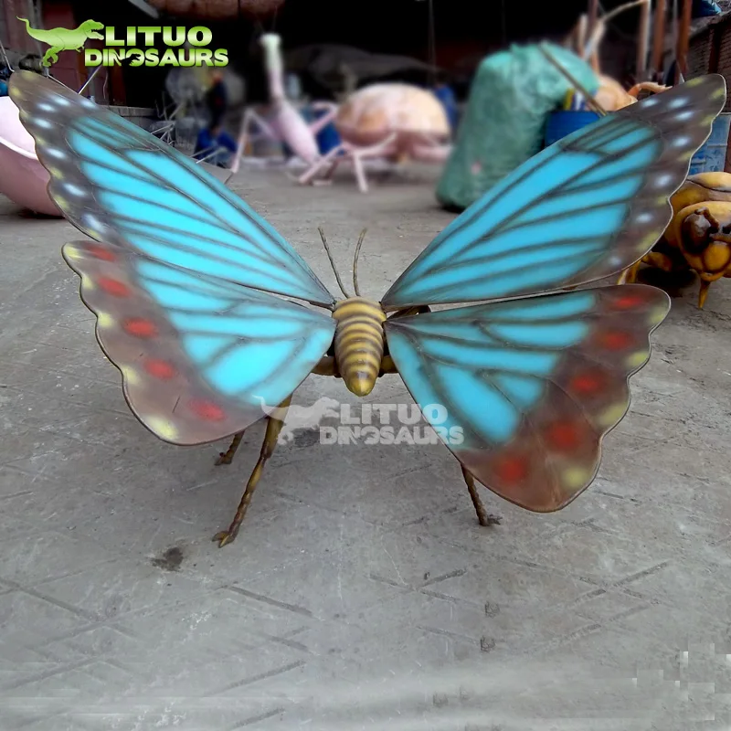 theme park big artificial moving butterfly