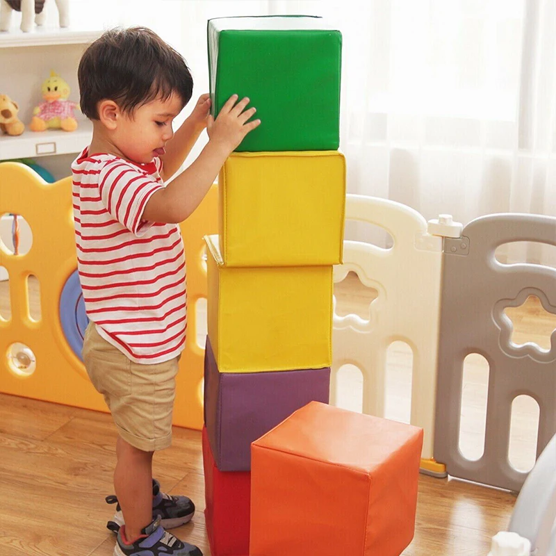 Environmentally Friendly and Pollution-free High-density Educational Building Soft Blocks Foam Baby Soft Toys 12 PU Unisex 1 Set