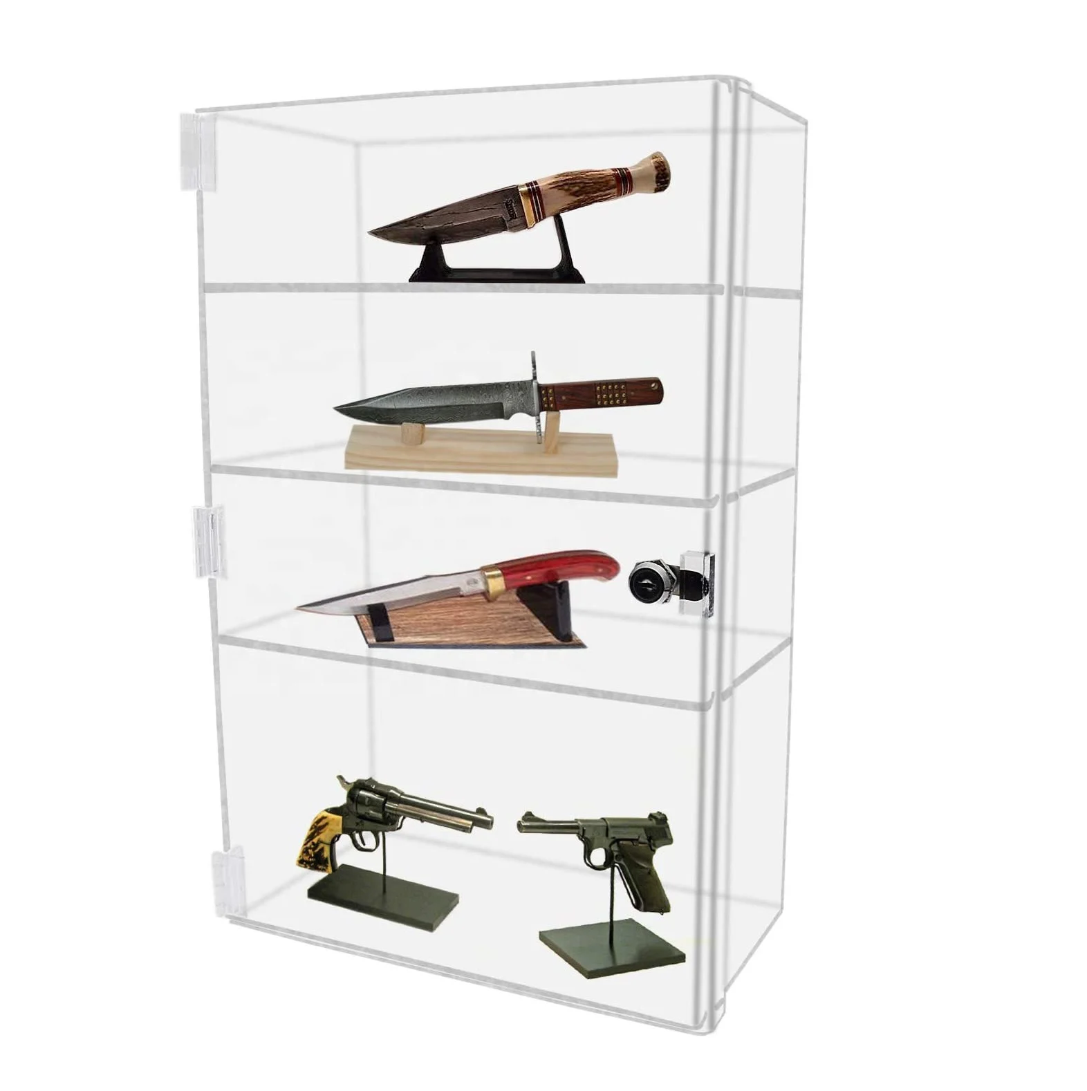 Shelf Acrylic Display Case with Lock Clear Lockable Display Cases