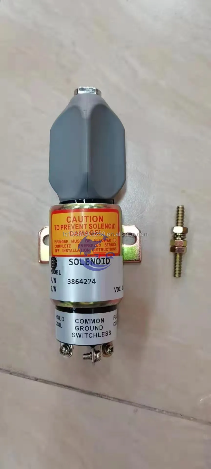 Stop Shutoff Solenoid 3864274 24V for For Cum-mins Caterpillar 