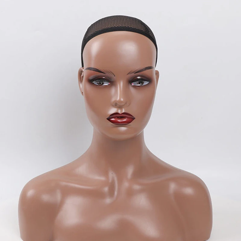 Wholesale African American Make Up Face Wig Display Realistic Mannequin