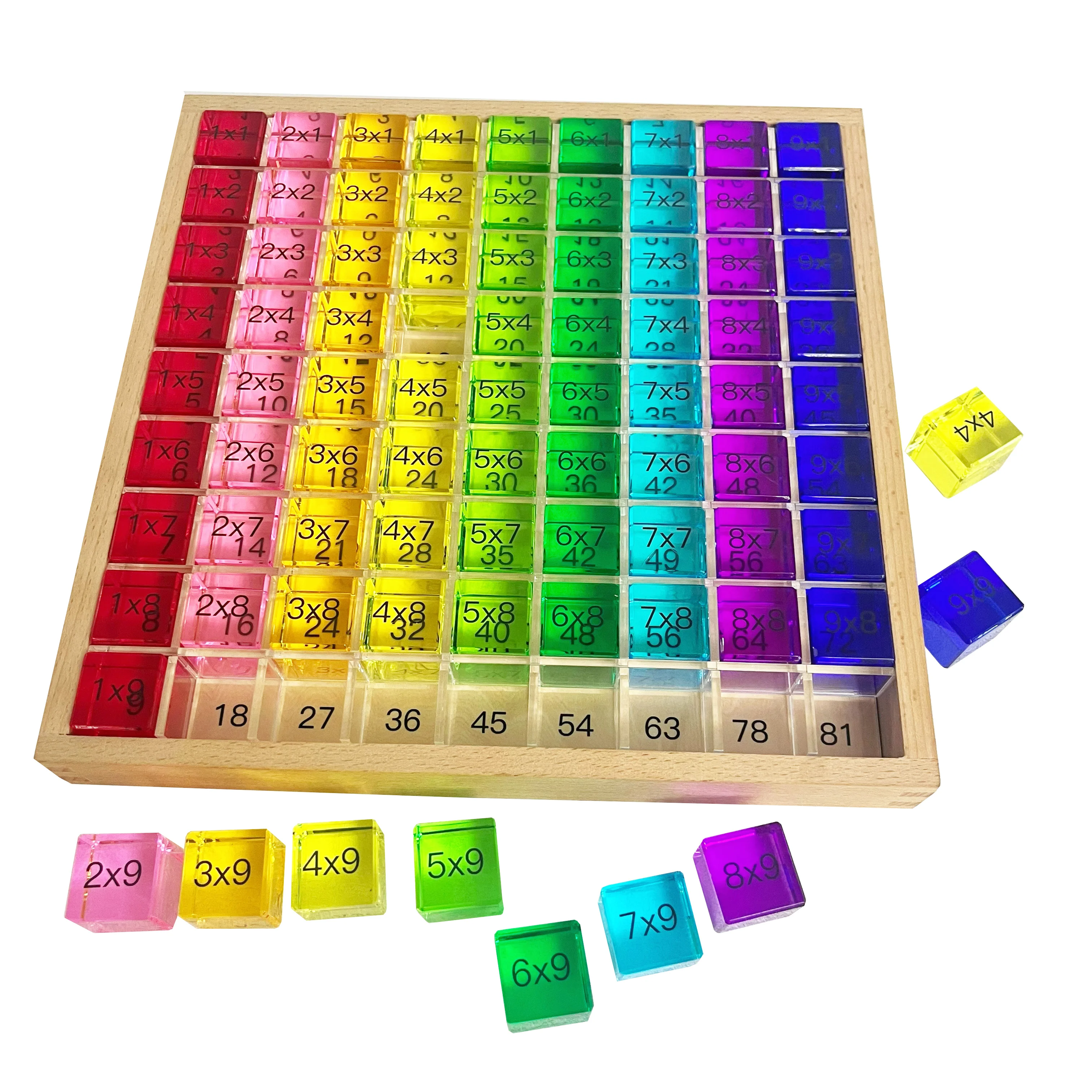 Unisex DIY Educational Sensory Rainbow Building Blocks Crystal Acrylic ...