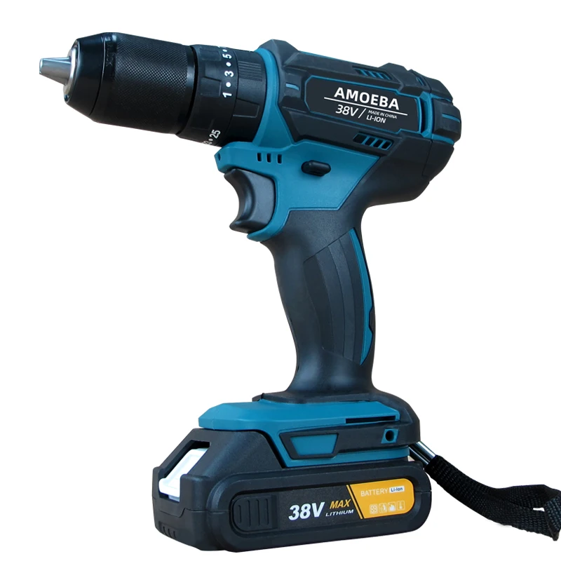 Factory Power Drills Kit 12v Portable Electric Cordless Brushless 18V WOOD DRILL Lithium Battery Heavy Duty Hand Drill Machine
