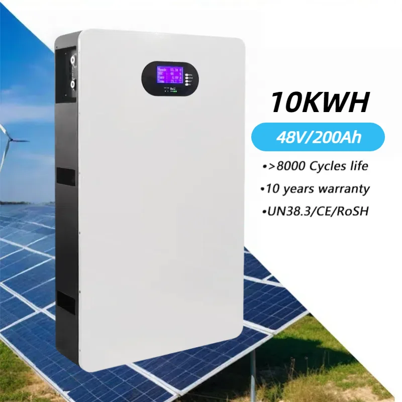 48V 10kWh Lavspenningsveggmontert energilagerbatteripakke 51,2v 200Ah LiFePo4 Litium Powerwall-batteri a Cell