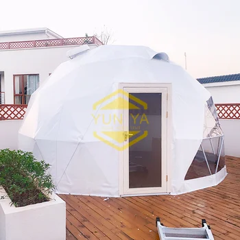 20ft Diameter Five Star Outdoor Living Geodesic Houses Luxury Glamping Dome Tent For Rental Tourism Campsite