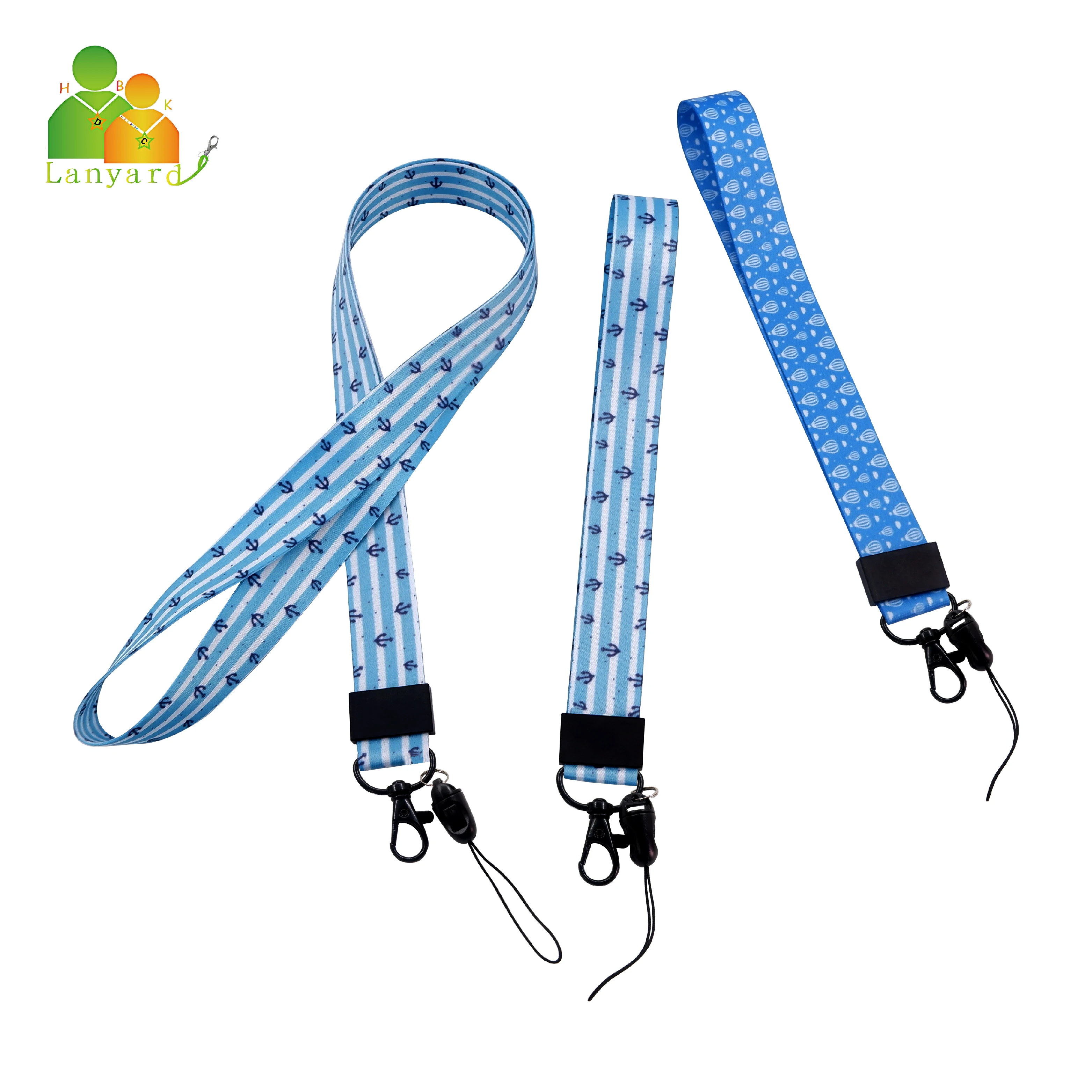 Пользовательские более Цветные полиэфирные милые аниме сотрудники студенты металлический крючок нейлоновый шейный брелок