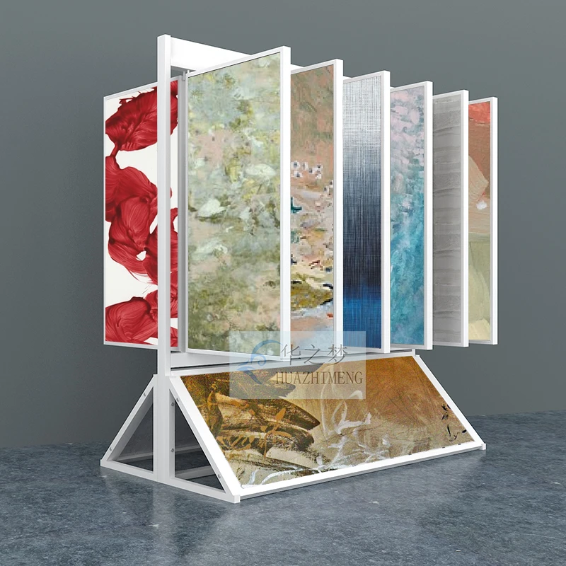 Lvt Display Racks Custom Floor Standing Page Turn Wallpaper Displays Racks Double Side ...
