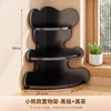 Bear Design - Corner Shelf [Black Tea Stand, Black Shelves]