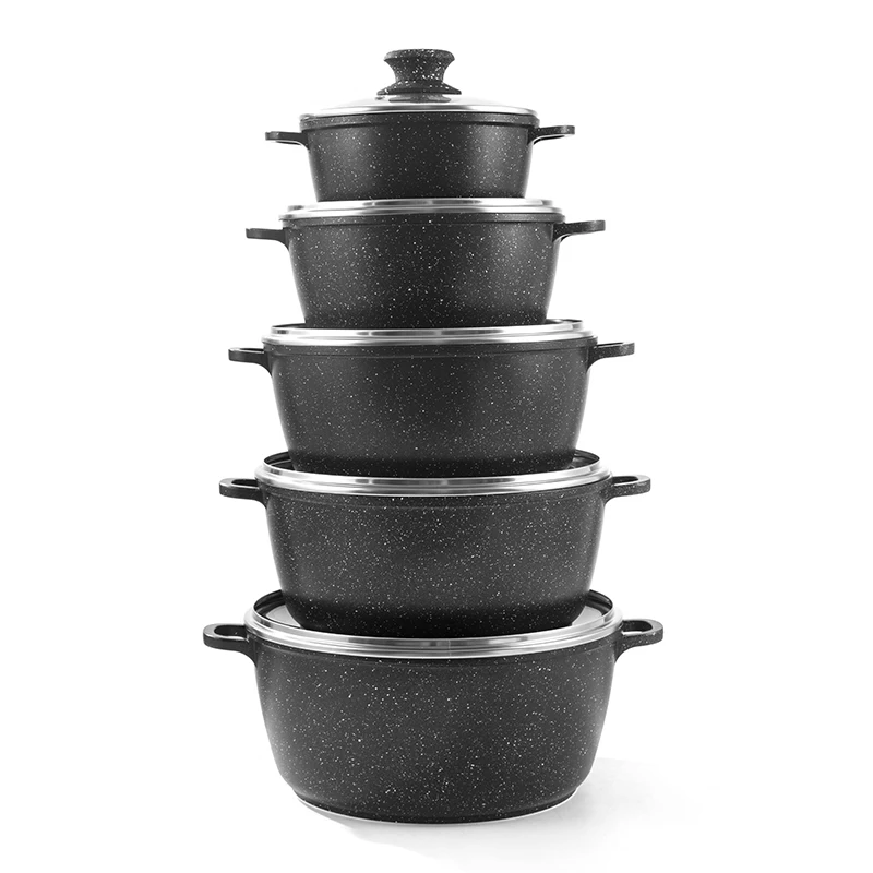 MGC Non Stick Cookware Sets Non-stick Cookware Granite Cooking Pot Set