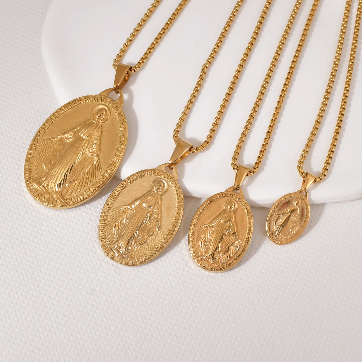 Colgante MADONNA En Plata 925 - Medalla Milagrosa O