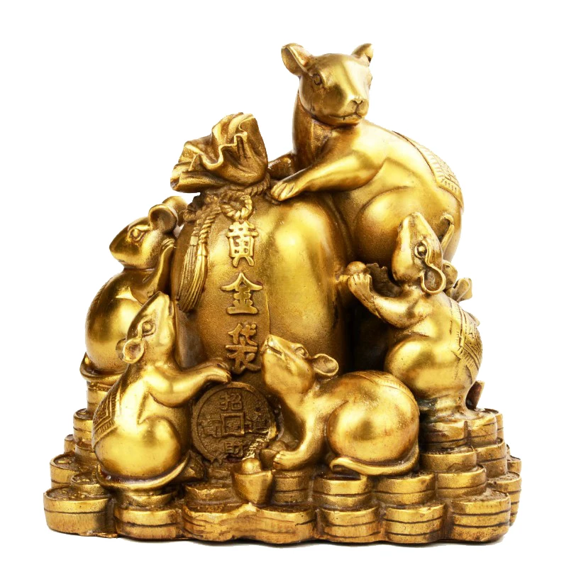 Chinese Zodiac Rat Statue 
