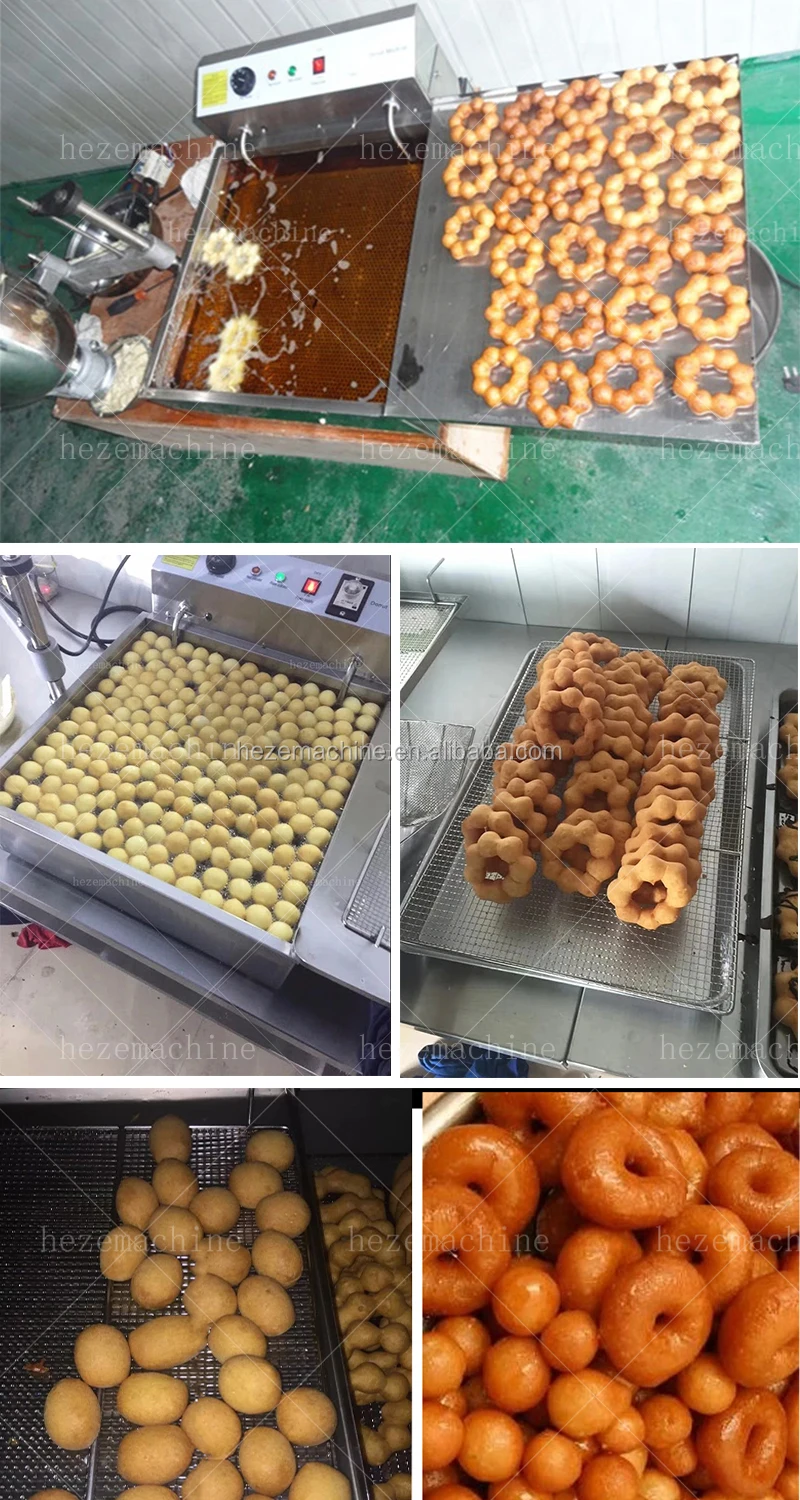 Fully Automatic Mini Mochi Maker Frying Vending Filling Glazing Donut  Making Machine Industrial Donut Making Fryer