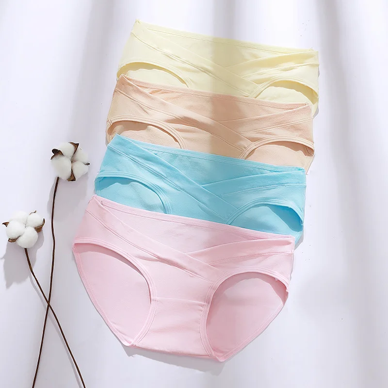 V Cross Shape Cotton Maternity Panties Pregnant Panties Women Maternity