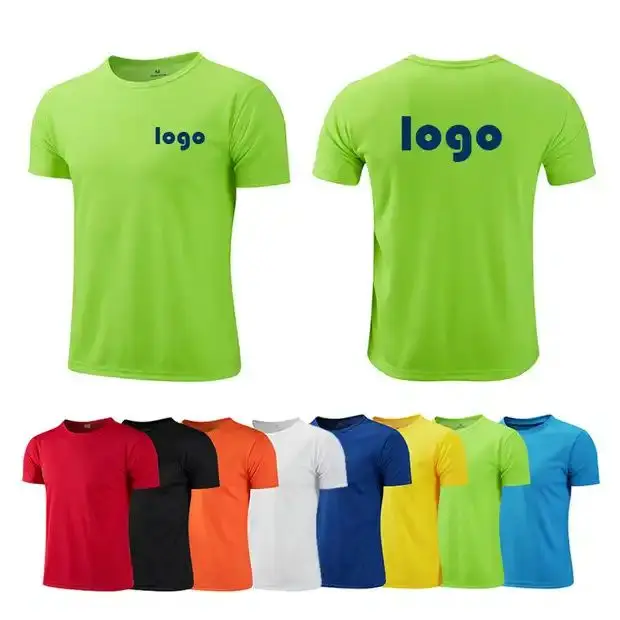 T Shirt O-neck Sublimation T-shirt Gym Mens Short Sleeve Breathable Sport Running Custom 100% Polyester Sublimation Blanks